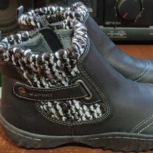 JSport slip-on leather boots, size 7